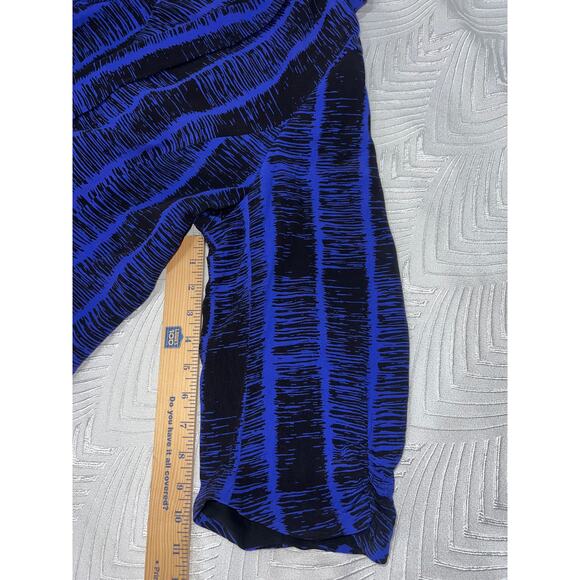 Sejour 16W Black & Blue Open Swing Jacket 100% Rayon, Fully Lined, 3/4 Sleeves - Picture 13 of 15